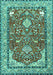 Machine Washable Animal Turquoise Traditional Area Rugs, wshtr3183turq