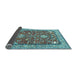 Sideview of Animal Light Blue Traditional Rug, tr3183lblu