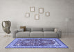 Machine Washable Animal Blue Traditional Rug in a Living Room, wshtr3183blu