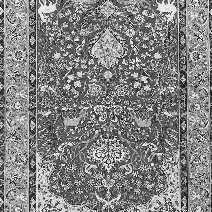 Serging Thickness of Machine Washable Animal Gray Traditional Rug, wshtr3183gry