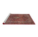 Sideview of Machine Washable Traditional Orange Salmon Pink Rug, wshtr3184