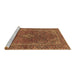 Sideview of Machine Washable Persian Brown Traditional Rug, wshtr3184brn