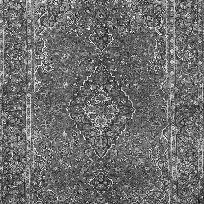 Serging Thickness of Machine Washable Persian Gray Traditional Rug, wshtr3184gry