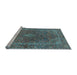 Sideview of Machine Washable Persian Light Blue Traditional Rug, wshtr3184lblu