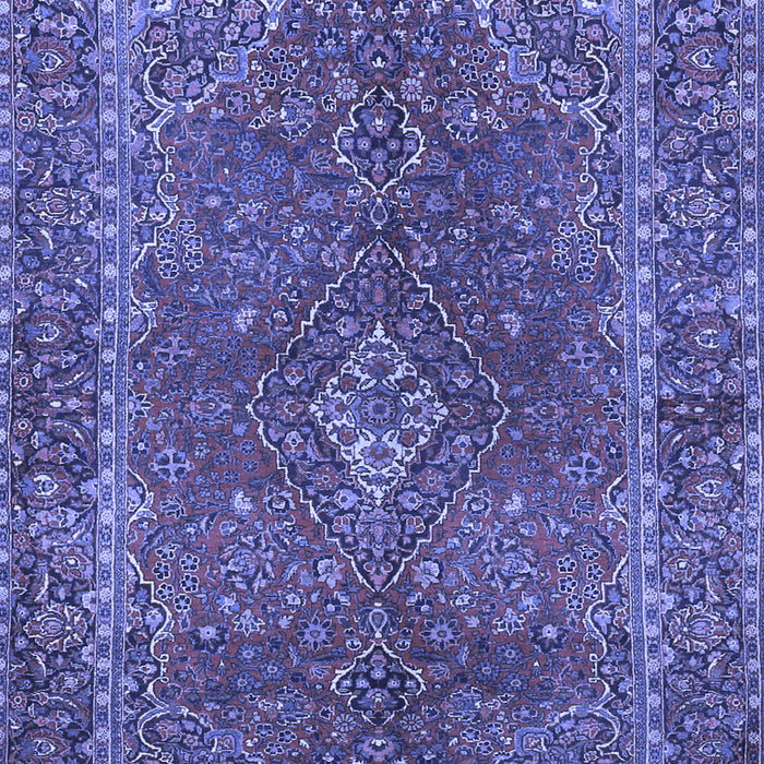Machine Washable Persian Blue Traditional Rug, wshtr3184blu