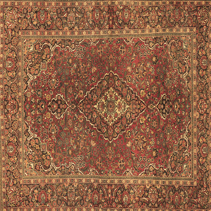 Square Machine Washable Persian Brown Traditional Rug, wshtr3184brn