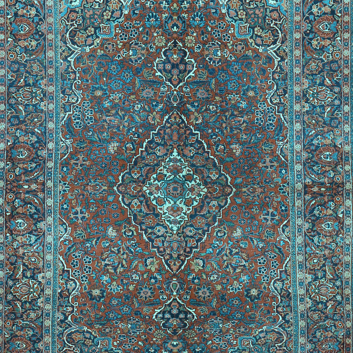 Machine Washable Persian Light Blue Traditional Rug, wshtr3184lblu