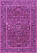 Machine Washable Persian Purple Traditional Area Rugs, wshtr3185pur