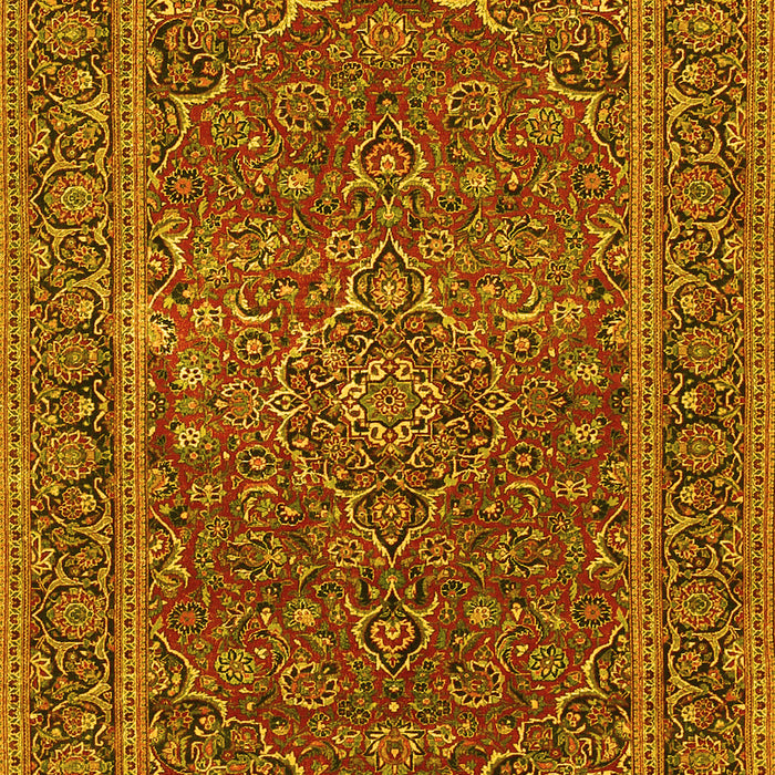 Machine Washable Persian Yellow Traditional Rug, wshtr3185yw