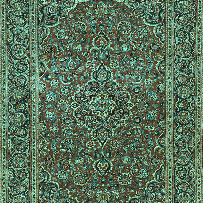 Machine Washable Persian Turquoise Traditional Area Rugs, wshtr3185turq
