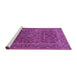 Sideview of Machine Washable Persian Purple Traditional Area Rugs, wshtr3185pur