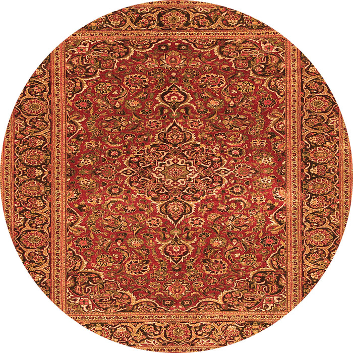 Square Persian Orange Traditional Rug, tr3185org