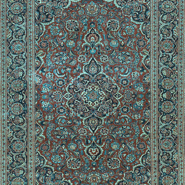 Machine Washable Persian Light Blue Traditional Rug, wshtr3185lblu