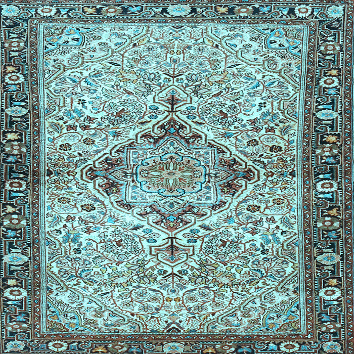 Square Persian Light Blue Traditional Rug, tr3186lblu