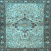 Square Persian Light Blue Traditional Rug, tr3186lblu