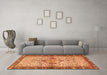 Machine Washable Persian Orange Traditional Area Rugs in a Living Room, wshtr3186org