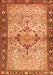 Serging Thickness of Machine Washable Persian Orange Traditional Area Rugs, wshtr3186org