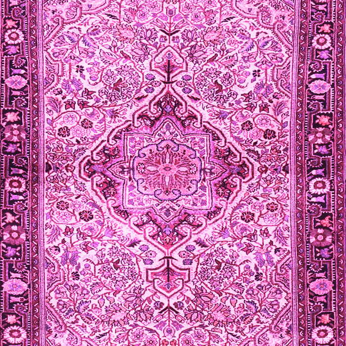 Machine Washable Persian Pink Traditional Rug, wshtr3186pnk