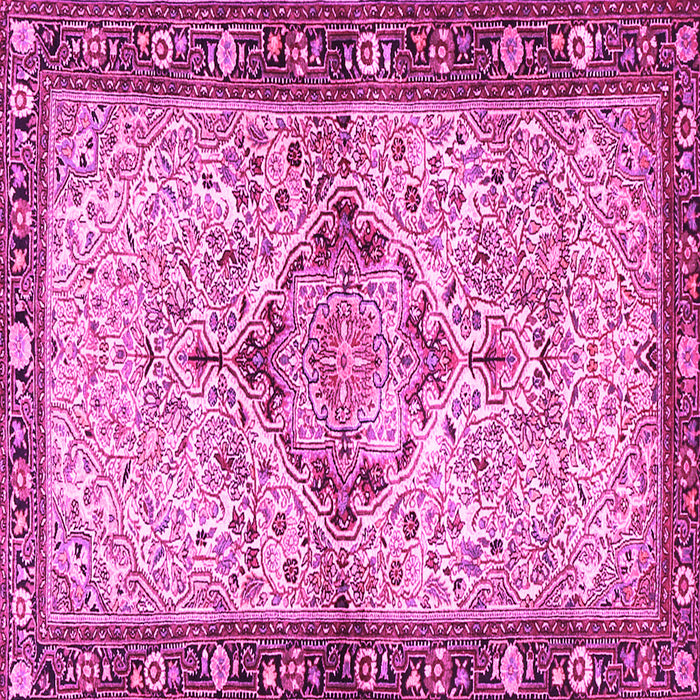 Square Persian Pink Traditional Rug, tr3186pnk