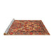 Sideview of Machine Washable Traditional Sand Brown Rug, wshtr3187