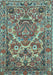 Machine Washable Persian Light Blue Traditional Rug, wshtr3187lblu