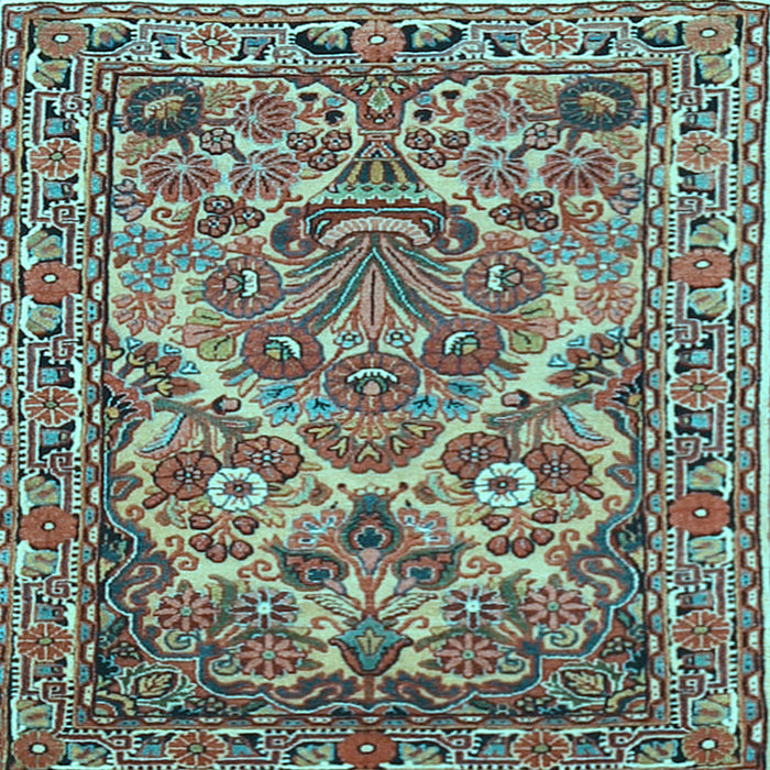 Square Persian Light Blue Traditional Rug, tr3187lblu