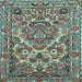 Square Persian Light Blue Traditional Rug, tr3187lblu