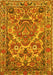 Machine Washable Persian Yellow Traditional Rug, wshtr3187yw