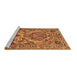 Sideview of Machine Washable Persian Brown Traditional Rug, wshtr3187brn