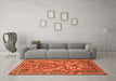 Machine Washable Persian Orange Traditional Area Rugs in a Living Room, wshtr3187org