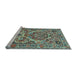 Sideview of Machine Washable Persian Light Blue Traditional Rug, wshtr3187lblu