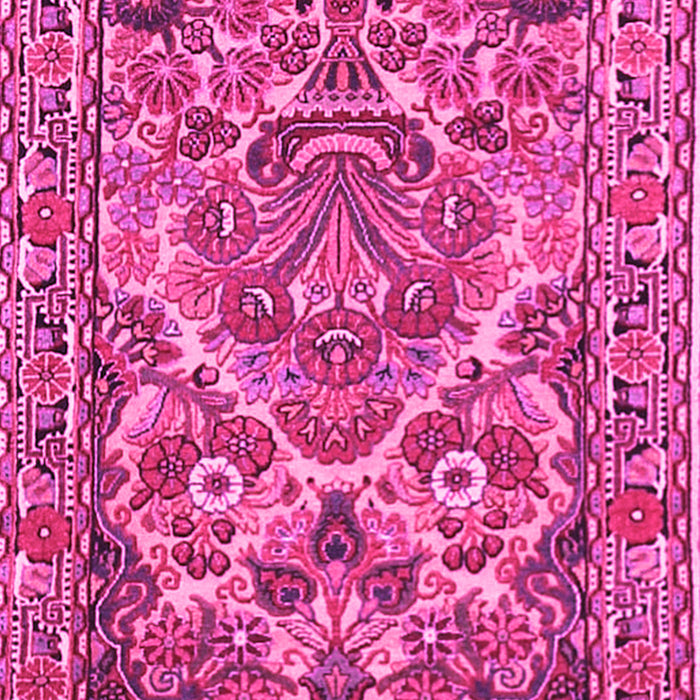 Machine Washable Persian Pink Traditional Rug, wshtr3187pnk