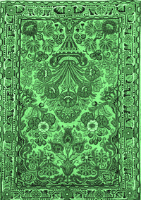 Persian Emerald Green Traditional Rug, tr3187emgrn