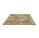 Sideview of Machine Washable Traditional Light Brown Rug, wshtr3188