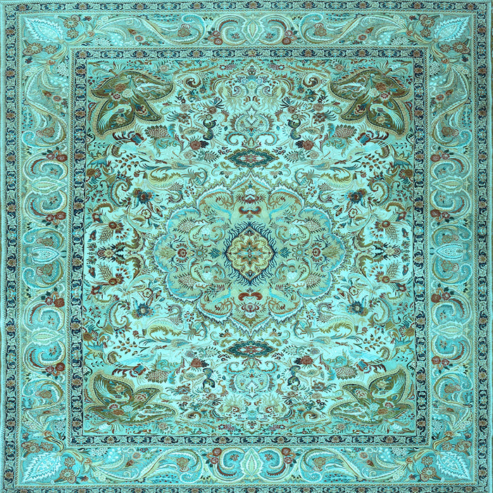 Square Persian Light Blue Traditional Rug, tr3188lblu