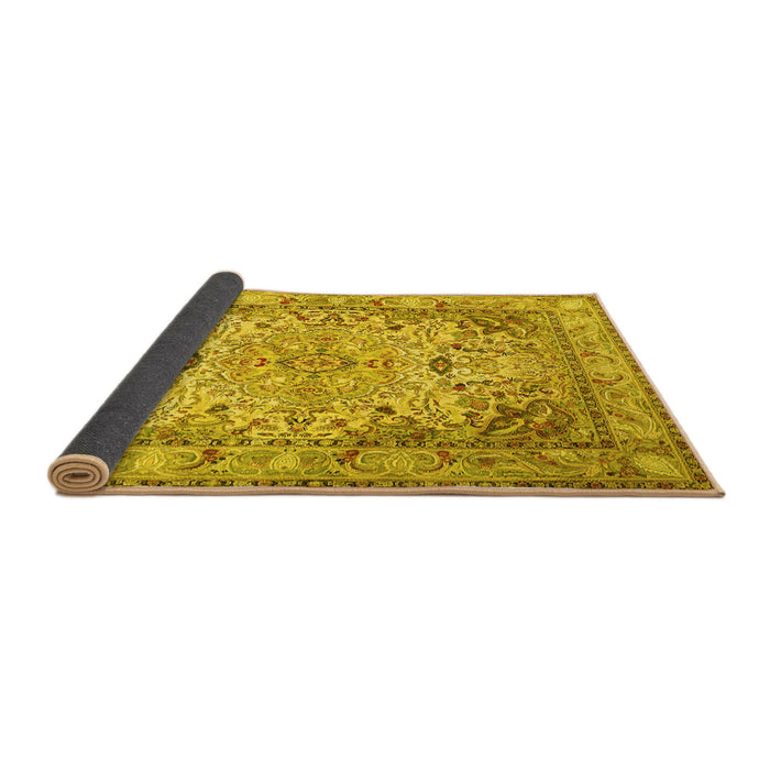 Sideview of Persian Yellow Traditional Rug, tr3188yw