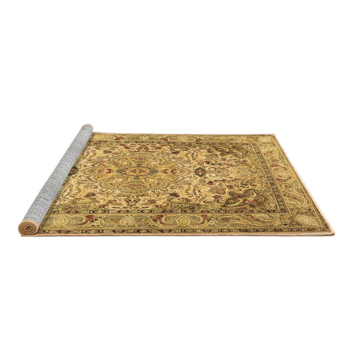 Sideview of Machine Washable Persian Brown Traditional Rug, wshtr3188brn