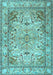 Machine Washable Persian Light Blue Traditional Rug, wshtr3188lblu