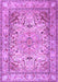 Machine Washable Persian Purple Traditional Area Rugs, wshtr3188pur