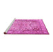 Sideview of Machine Washable Persian Pink Traditional Rug, wshtr3188pnk