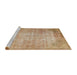 Sideview of Machine Washable Traditional Bronze Brown Rug, wshtr3189