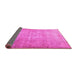 Sideview of Persian Pink Traditional Rug, tr3189pnk