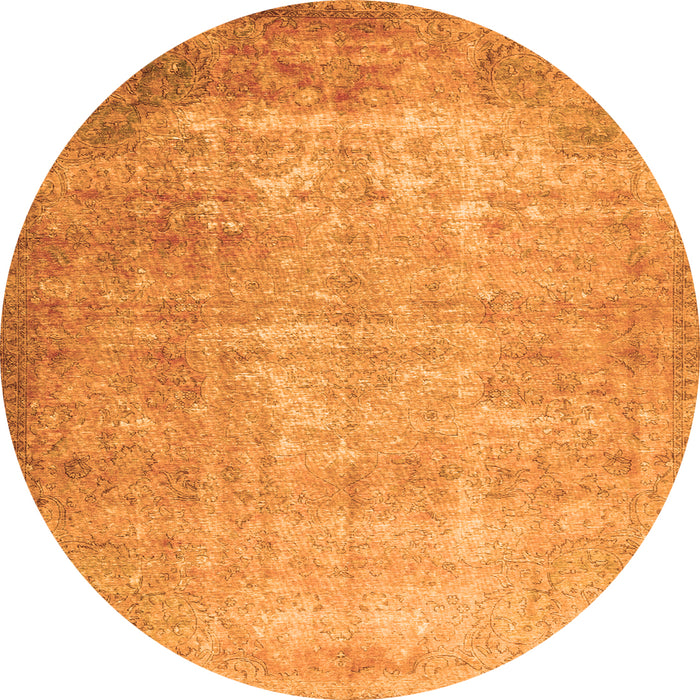 Machine Washable Persian Orange Traditional Area Rugs, wshtr3189org