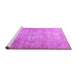 Sideview of Machine Washable Persian Purple Traditional Area Rugs, wshtr3189pur