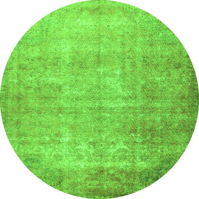 Square Persian Green Traditional Rug, tr3189grn