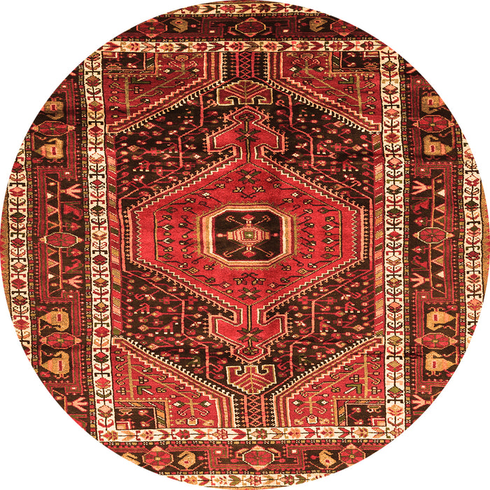 Square Persian Orange Traditional Rug, tr318org