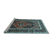 Sideview of Machine Washable Persian Light Blue Traditional Rug, wshtr318lblu