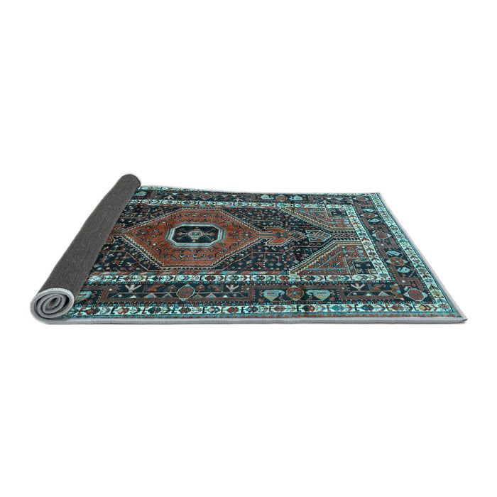 Sideview of Persian Light Blue Traditional Rug, tr318lblu