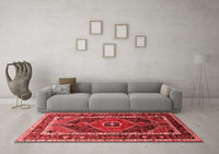 Machine Washable Persian Red Traditional Rug, wshtr318red