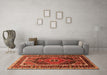 Machine Washable Persian Orange Traditional Area Rugs in a Living Room, wshtr318org